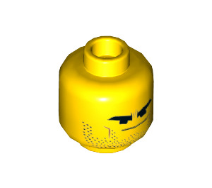 LEGO Yellow Vest Friend Rex Minifigure Head (Recessed Solid Stud) (3626 / 49360)