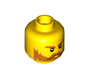 LEGO Yellow Viking Head (Recessed Solid Stud) (3626 / 68028)