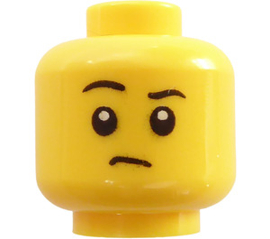 LEGO Yellow Violin Kid Head (Recessed Solid Stud) (3626)