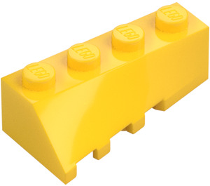 LEGO Keltainen Kiila 2 x 4 Sloped Oikein (43720)