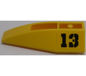 LEGO Yellow Wedge 2 x 6 Double Inverted Right with Black Number 13 Sticker (41764)