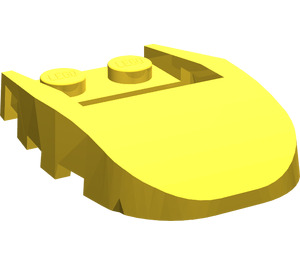 LEGO Yellow Wedge 3 x 4 x 0.7 Curved with Cutout (50948)