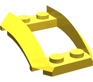 LEGO Yellow Wedge 4 x 3 Curved with 2 x 2 Cutout (47755)