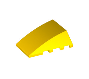 LEGO Yellow Wedge 4 x 4 Triple Curved without Studs (47753)