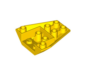 LEGO Geel Wig 4 x 4 Drievoudig Omgekeerd zonder versterkte noppen (4855)