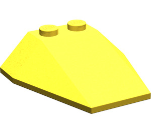 LEGO Yellow Wedge 4 x 4 Triple without Stud Notches (6069)