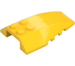 LEGO Amarillo Cuña 6 x 4 Triple Curvo (43712)