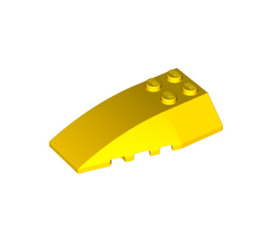 LEGO Geel Wig 6 x 4 Drievoudig Gebogen (43712)