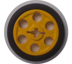 LEGO Yellow Wedge Belt Wheel with Tire for Wedge-Belt Wheel/Pulley