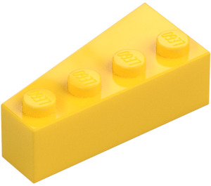 LEGO Gul Kile Klods 2 x 4 Højre (41767)