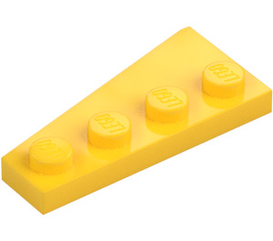 LEGO Gul Kile Plate 2 x 4 Vinge Høyre (41769)