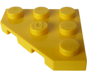 LEGO Geel Wig Plaat 3 x 3 Hoek (2450)