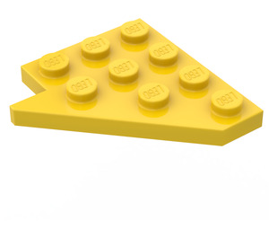 LEGO Gul Kil Platta 4 x 4 Vinge Höger (3935)