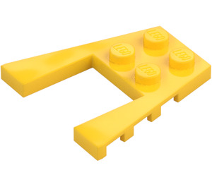 LEGO Geel Wig Plaat 4 x 4 met 2 x 2 Uitsparing (41822 / 43719)