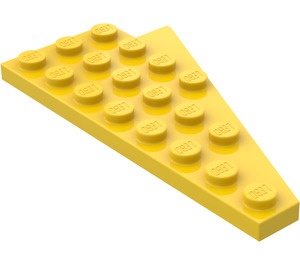 LEGO Jaune Coin assiette 4 x 8 Aile La gauche avec encoche pour tenon en dessous (3933)