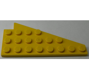 LEGO Yellow Wedge Plate 4 x 8 Wing Left without Stud Notch