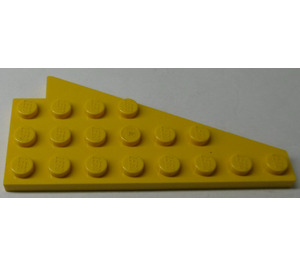 LEGO Geel Wig Plaat 4 x 8 Vleugel Links zonder Nop Notch