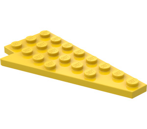 LEGO Jaune Coin assiette 4 x 8 Aile Droite avec encoche pour tenon en dessous (3934)
