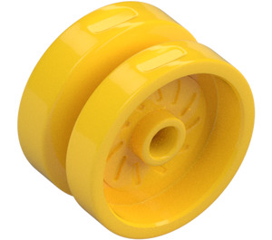 LEGO Yellow Wheel Rim Ø18 x 12mm with Etched Rim (18976 / 65192)