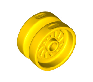 LEGO Yellow Wheel Rim Ø18 x 12mm with Etched Rim (18976 / 65192)