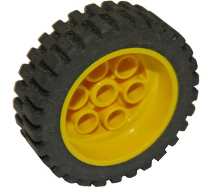 LEGO Gelb Rad Felge 30mm x 12.7mm Stepped mit Reifen 13 x 24