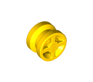 LEGO Yellow Wheel Rim Ø8 x 6.4 without Side Notch (4624)