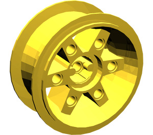 LEGO Yellow Wheel Rim Ø81.6 x 34 ZR with Six Spokes (2998)