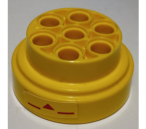 LEGO Yellow Wheel Rim with Triangle Sticker Ø31.4 x 16 (60208)