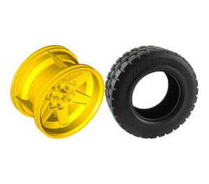 LEGO Yellow Wheel with Tyre