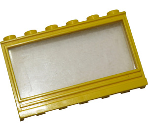 LEGO Yellow Window 1 x 6 x 3 with Hollow Studs and Fixed Glass