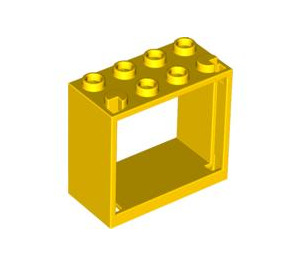LEGO Yellow Window 2 x 4 x 3 with Square Holes (60598)