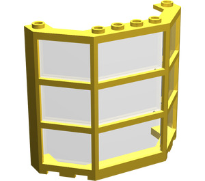 LEGO Gelb Fenster Bay 3 x 8 x 6 mit Clear Glas (30185 / 76029)
