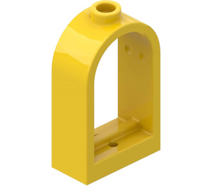 LEGO Yellow Window Frame 1 x 2 x 2.7 with Rounded Top (30044)