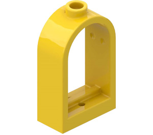 LEGO Gelb Fenster Rahmen 1 x 2 x 2.7 mit Gerundet oben (30044)