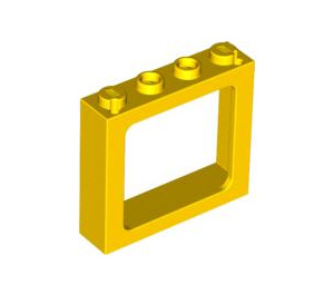 LEGO Jaune Fenêtre Cadre 1 x 4 x 3 (montants centraux creux, montants extérieurs pleins) (6556)