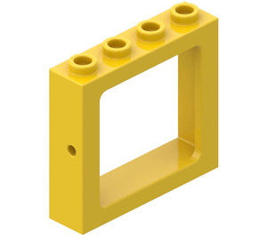 LEGO Jaune Fenêtre Cadre 1 x 4 x 3 Goujons encastrés (4033)