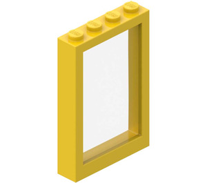 LEGO Yellow Window Frame 1 x 4 x 5 with Fixed Glass