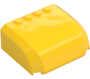 LEGO Amarillo Parabrisas 5 x 6 x 2 Curvo (61484 / 92115)