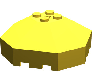 LEGO Yellow Windscreen 6 x 6 Octagonal Canopy with Axle Hole (2418)