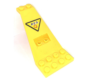 LEGO Yellow Wing 8 x 4 x 3.3 Up with RES-Q Logo Sticker (30118)