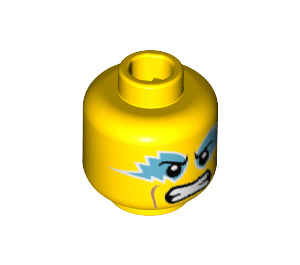 LEGO Yellow Wrestling Champion Minifigure Head (Recessed Solid Stud) (3626 / 24680)