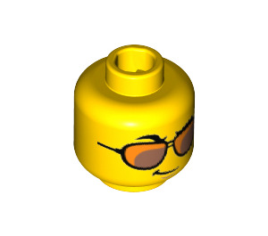 LEGO Yellow Yuppie Minifigure Head (Recessed Solid Stud) (3626 / 32747)