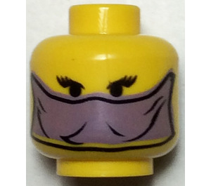 LEGO Yellow Zam Wesell Head (Safety Stud) (3626)