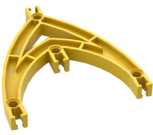 LEGO Yellow Znap Beam Curved Double 4 Holes (32218)