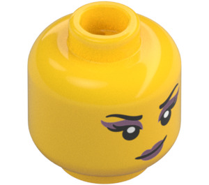 LEGO Gul Zoey Minifigur Hoved (Forsænket solid knops) (3274 / 102995)