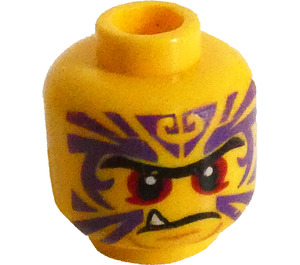 LEGO Geel Zugu Minifiguur Hoofd (Verzonken solide nop) (3626 / 19296)