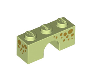 LEGO Yellowish Green Arch 1 x 3 with Brown Circles (4490 / 39026)