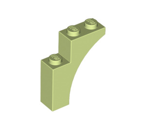 LEGO Geelachtig groen Boog 1 x 3 x 3 (13965)