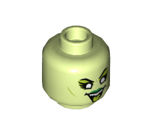 LEGO Yellowish Green Banshee Singer Minifigure Head (Recessed Solid Stud) (3626 / 75251)