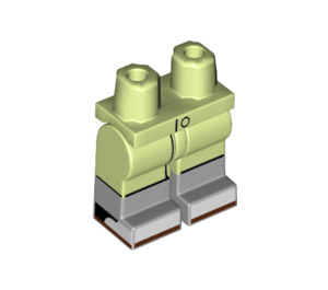 레고 황록색 Beaker 미니피규어 엉덩이와 다리 (1043 / 3815)